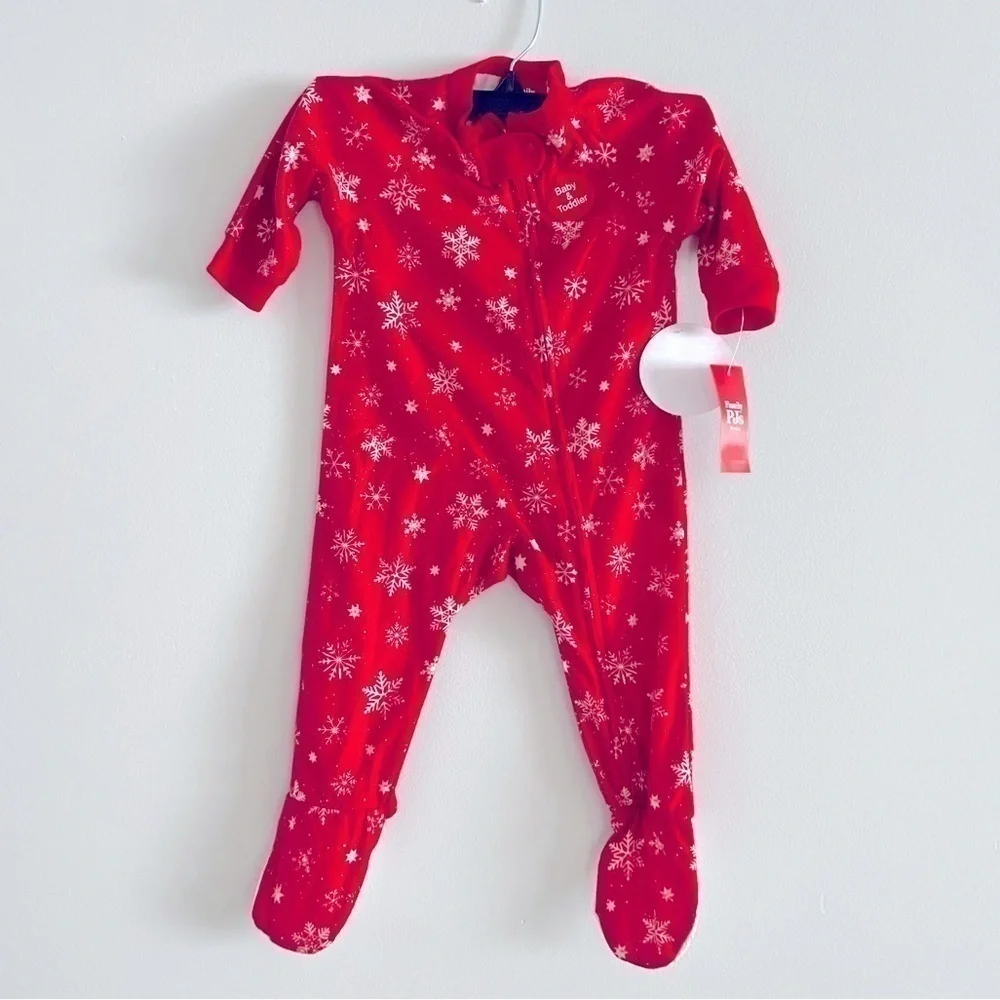 Family Pajamas Matching Baby Merry Pajamas - Snowflake size 24 Mo
